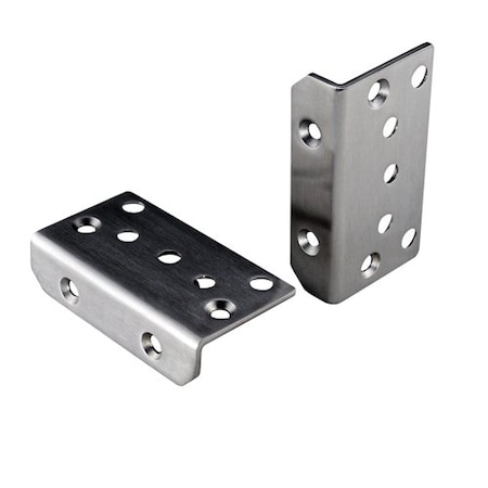 Cr Laurence Brushed Stainless Square Post Mount Polaris 125 Series Soft Close Gate Bracket P0L037125BSPMP